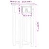 vidaXL Suport pentru plante Alb 30 x 30 x 73 cm Lemn de pin masiv