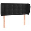 vidaXL Tăblie de pat cu aripioare negru 103x23x78/88 cm catifea