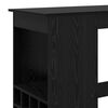 vidaXL Masă de bar Stejar Negru 90 x 47.5 x 103.5 cm Lemn compozit