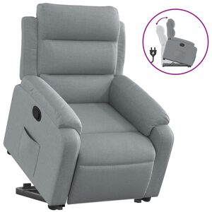 vidaXL Fotoliu electric masaj rabatabil / ridicare verde &icirc;nchis textil
