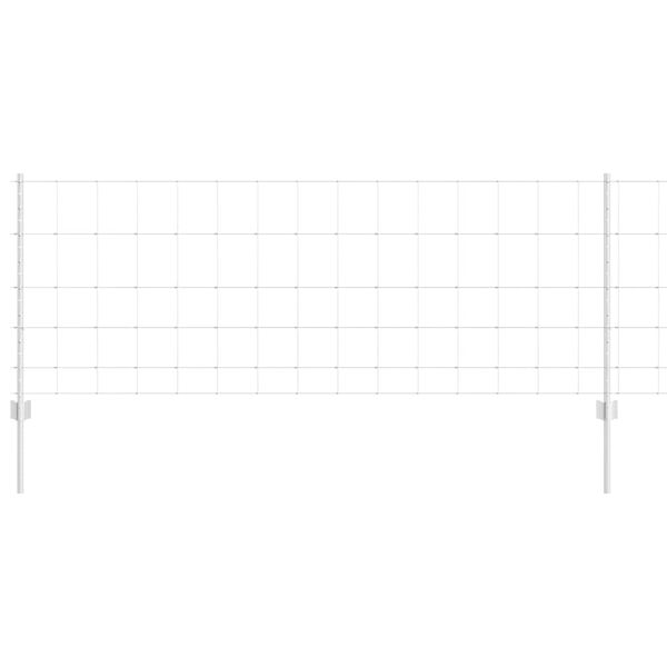 vidaXL Gard cu St&acirc;lp Argintiu 0,8 x 50 m Oțel