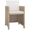 vidaXL Set mobilier de exterior cu perne, 13 piese, bej, poliratan