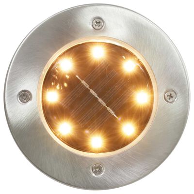 vidaXL Lămpi solare de sol, 8 buc., alb cald, becuri LED