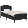 vidaXL Cadru de pat cu headboard Negru 90 x 190 cm Piele artificială