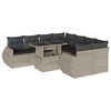 vidaXL Set canapele de grădină cu perne, 9 piese gri deschis poliratan