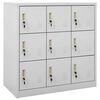 vidaXL Dulap vestiar, gri deschis, 90x45x92,5 cm, oțel