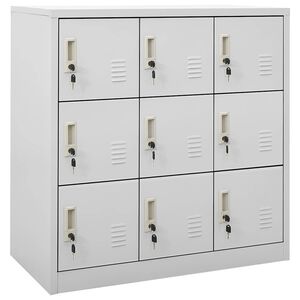 vidaXL Dulap vestiar, gri deschis, 90x45x92,5 cm, oțel