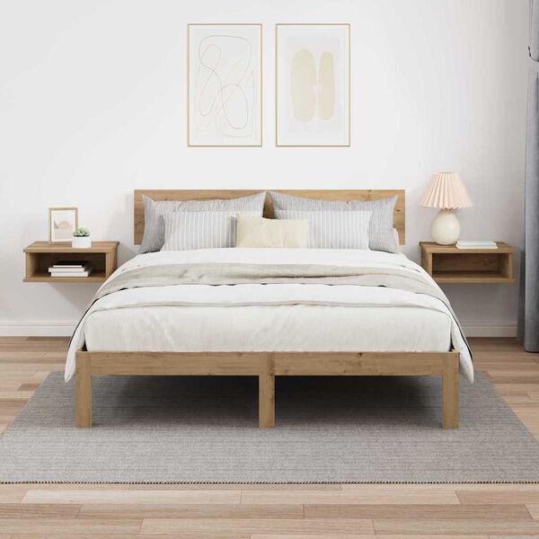 vidaXL Noptieră 2 pcs Stejar Artizanal 40 x 31 x 15 cm Lemn compozit