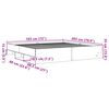 vidaXL Cadru pat fără saltea stejar fumuriu 180x200cm lemn prelucrat