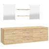 vidaXL Set de mobilier de baie cu 5 piese, lemn prelucrat din stejar