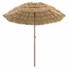vidaXL Parasol de Plajă 205 x 205 x 210 cm Poliester și oțel natural