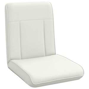 vidaXL Fotoliu reglabil Alb Piele artificială