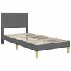 vidaXL Cadru de pat cu headboard Gri &icirc;nchis 80 x 200 cm țesătură