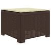 vidaXL Canapea de Grădină cu 1 Loc cu Pernă Aspect Rattan PP Maro