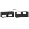 vidaXL Dulap TV, negru, 100x31x39,5 cm, lemn prelucrat și metal