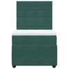 vidaXL Pat box spring cu saltea, verde &icirc;nchis, 100x200 cm, catifea