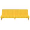 vidaXL Canapea extensibilă cu 2 locuri, galben, textil