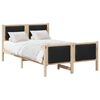 vidaXL Cadru de pat cu headboard Negru 120 x 190 cm țesătură