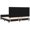 vidaXL Pat cu arcuri cu headboard Negru 200 x 200 cm Catifea
