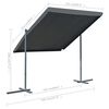 vidaXL Pavilion acoperiș &icirc;nclinabil retractabil antracit 350x253x196cm