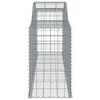 vidaXL Coșuri gabion arcuite 15 buc, 300x50x80/100 cm, fier galvanizat