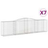 vidaXL Coșuri gabion arcuite 7 buc, 400x50x100/120 cm fier galvanizat