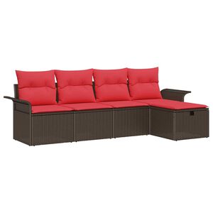 vidaXL Set de canapele pentru grădină 5 buc. Rattan poli