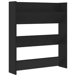 vidaXL Pantofar de perete, negru, 80x18x90 cm, PAL