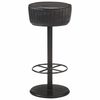 vidaXL Scaun de bar, negru, piele naturală