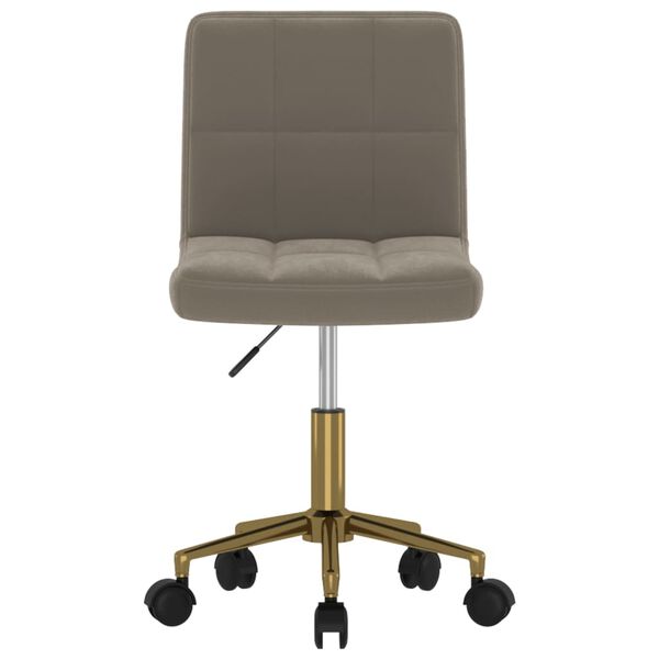 vidaXL Scaune rotative de bucătărie, 2 buc., gri deschis, catifea