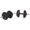 vidaXL Bancă fitness cu rastel greutăți, set haltere/gantere, 120 kg
