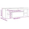 vidaXL Comodă TV cu lumini LED, stejar fumuriu, 120x35x40 cm