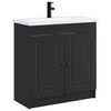 vidaXL Set de mobilier pentru baie Negru 56 x 37,5 x 81 cm