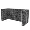 vidaXL Gabion triplu &icirc;ngrădire pubelă, oțel, 250 x 100 x 120 cm