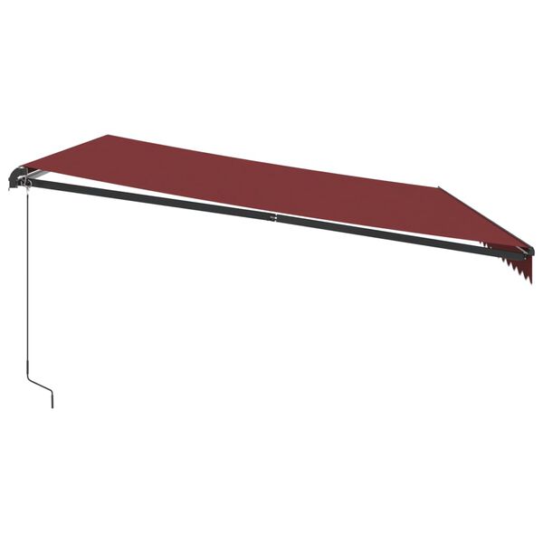 vidaXL Copertina retractabilă manual, vișiniu, 500x350 cm