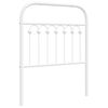 vidaXL Tăblie de pat metalică, alb, 80 cm