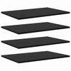 vidaXL Raft pentru cărți 4 pcs Negru 60 x 40 x 1,5 cm Lemn compozit