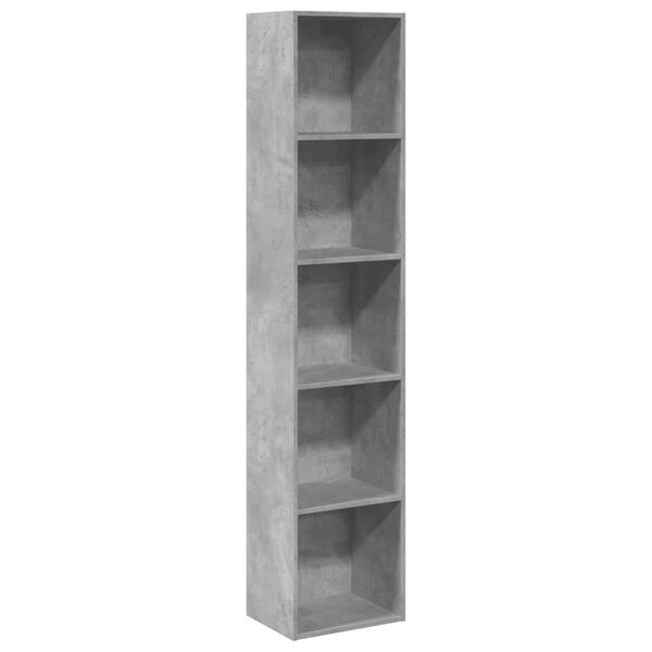 vidaXL Bibliotecă, gri beton, 40x30x189 cm, lemn prelucrat