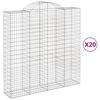 vidaXL Coșuri gabion arcuite, 20 buc 200x50x200/220cm, fier galvanizat