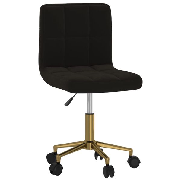 vidaXL Scaune de masă pivotante, 4 buc., negru, catifea