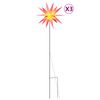 vidaXL Lumini de Crăciun cu LED/țăruș, 3 buc., roșu, 35 cm, pliabil