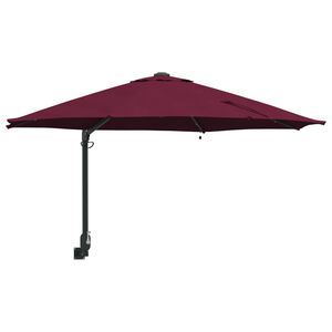 vidaXL Parasol de Grădină Manual Roșu Bordeaux 248 x 248 x 148 cm