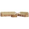 vidaXL Set de canapele de exterior cu pernă 8 pcs Natural și Bej