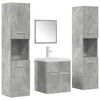 vidaXL Set mobilier de baie, 5 piese, gri beton, lemn prelucrat