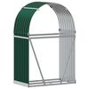 vidaXL Suport pentru bușteni verde 80x45x120 cm oțel galvanizat