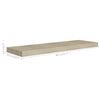 vidaXL Rafturi de perete suspendate 2 buc., stejar, 80x23,5x3,8 cm MDF