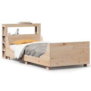 vidaXL Cadru de pat fără saltea, 75x190 cm, lemn masiv de pin