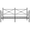 vidaXL Pat de zi fără saltea Negru 100x200 cm Oțel
