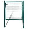 vidaXL Poartă de gard cu o singură ușă 100x100 cm, oțel vopsit &icirc;n c&acirc;mp electrostatic