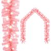 vidaXL Ghirlandă de Crăciun cu lumini LED, roz, 20 m